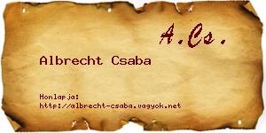 Albrecht Csaba névjegykártya